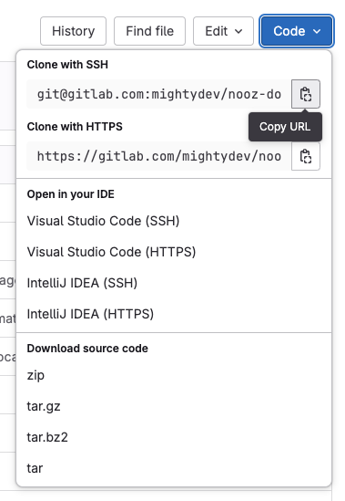 Clone project with SSH